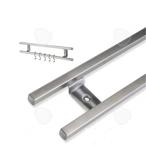 Magnetisk knivblock C® 450x60x23mm väggmonterad Dubbelstång knivblock för knivar och köksredskap