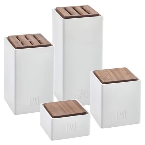 Förvaringslåda - ZWILLING - 1 Styck - Vit Keramik - Mörkt Trä - 1,4 l