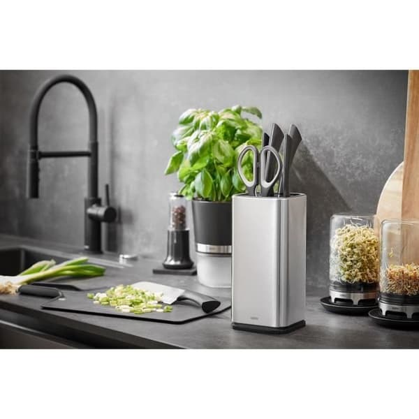 Knivblock - GEFU - INSIEM - Svart rostfritt stål - 14 platser - Nutida design