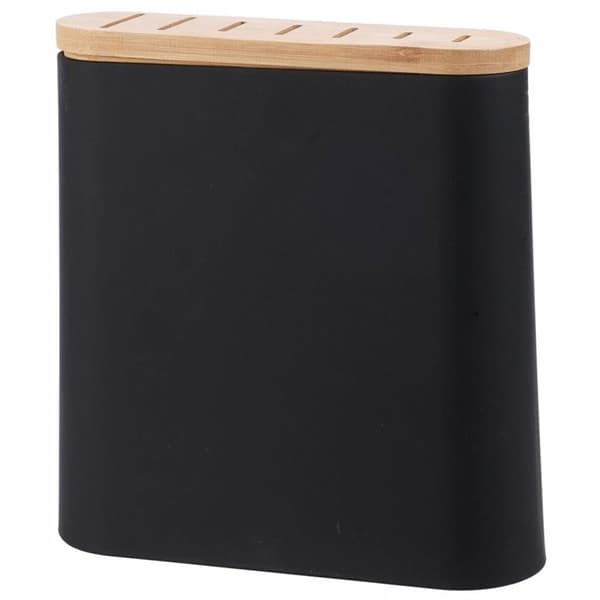 STÖD FÖR KÖKSKNIVBLOCK MED SKILLNADER 23X8X23,5CM SVART