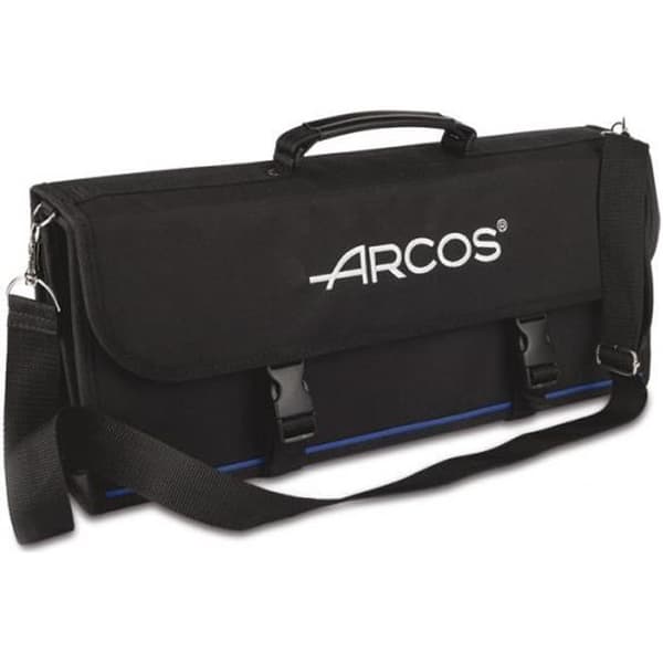 Förvaringsfodral - ARCOS - 52 x 92 cm - Polyester - Svart, blå - 17 knivar