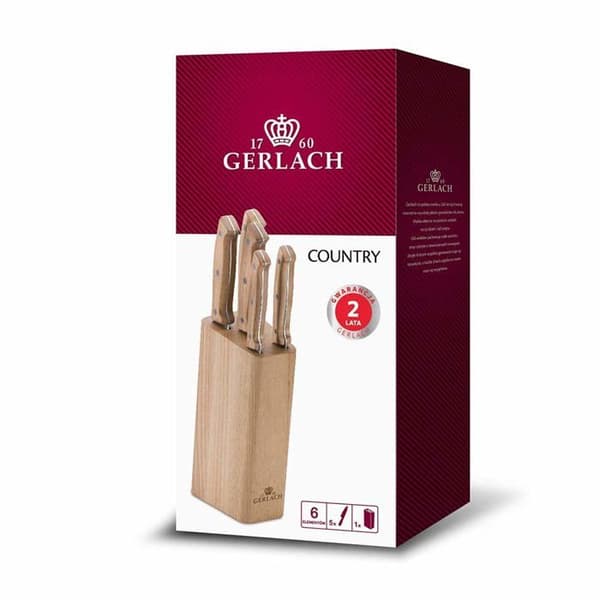 Gerlach - G02-959AM-ZENB-05PU-S5S1-03 - 5901035499898 - Bloc de Couteau Country - Rostfritt Stål