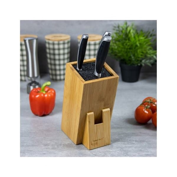 Knivblock - KING HOFF - KH1558 - Bambu - Brun - Kontemporär design