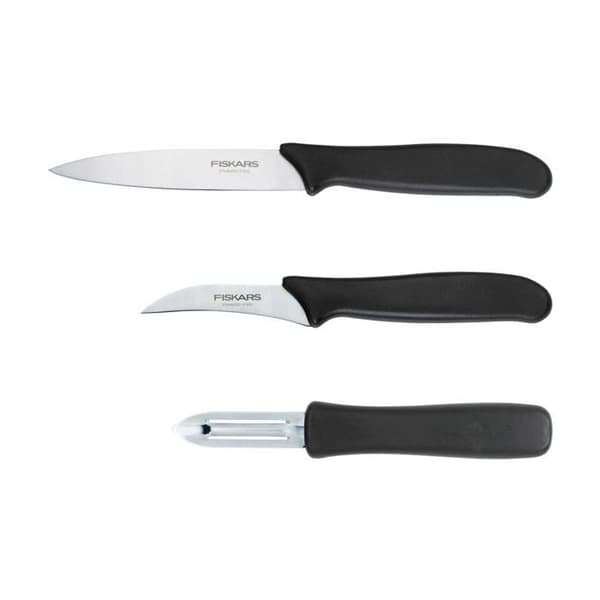 Fiskars - 1065600 - ENSEMBLE DE 3 COUTEAUX FÖR LAGNING AV GRÖNSAKER ESSENTIELLAR