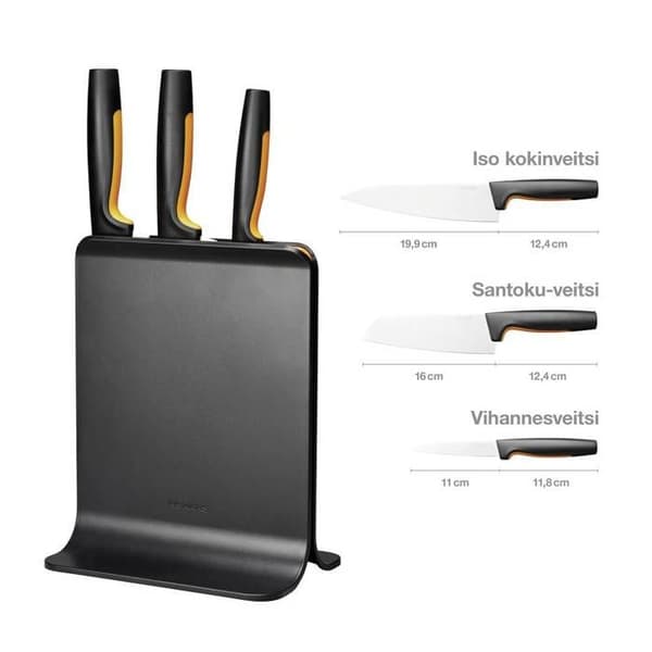 Fiskars 1057555 Funktionellt format bladblock med 3 knivar, plast