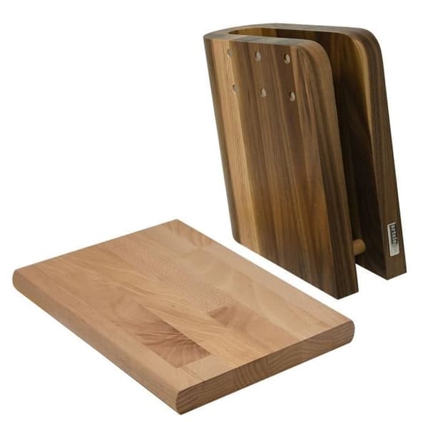 ArteLegno magnetisk knivblock i valnöt + skärbräda AL86WL