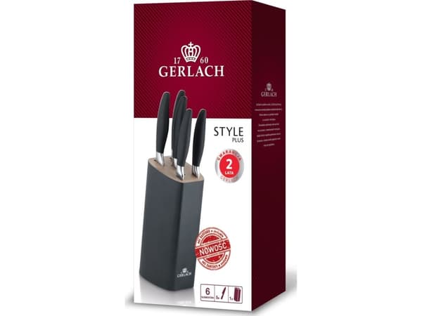Gerlach Style Plus sett med 5 stk. Kniv m blokk