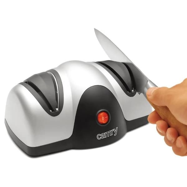 Professionell elektrisk knivslipare, vinkelguide 40W Camry CR4469 Grå 837607