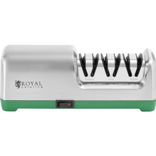 Royal Catering Elektrisk diamant Knivsliber - 3 niveauer - 20° - Silver - Royal Catering