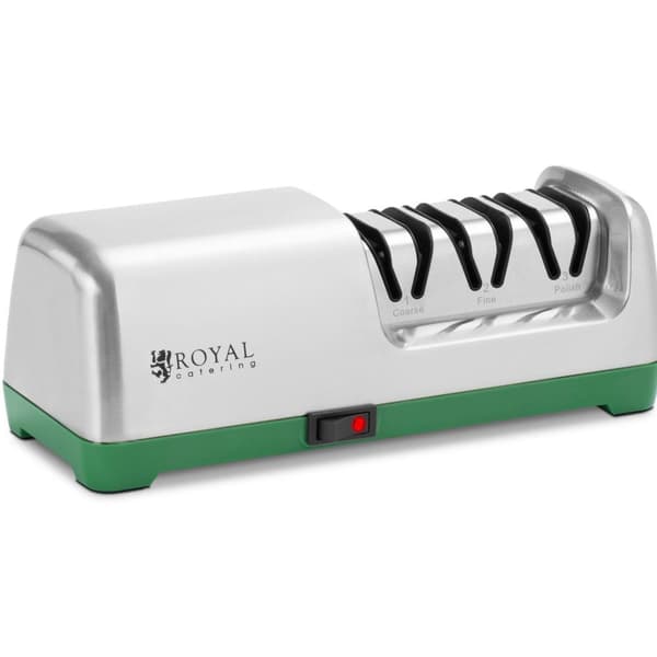 Royal Catering Elektrisk diamant Knivsliber - 3 niveauer - 20° - Silver - Royal Catering
