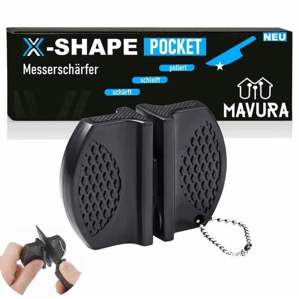Knivslipare - MAVURA - X-SHAPE - Professionell slipning - Portabel - X-Cross-teknologi