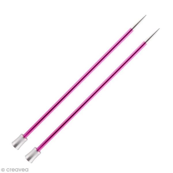 Stickor - KNITPRO - 40 cm - 5 mm - Färgad Aluminium - Rosa