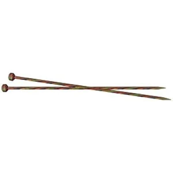 Stickor - KNITPRO - KP20210 - Färgglatt trä - 25 cm - 8 mm