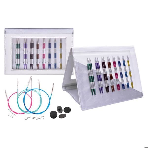 Deluxe stickor Kit - KnitPro - SmartStix - Aluminium - Färgglad - Utbytbar