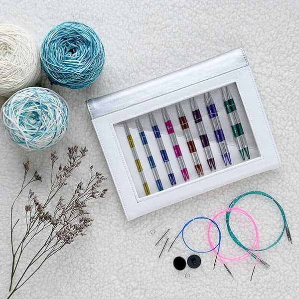 Deluxe stickor Kit - KnitPro - SmartStix - Aluminium - Färgglad - Utbytbar