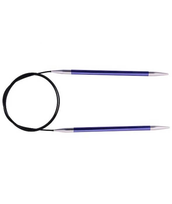KnitPro KNIT PRO 80cm x 4mm Aluminium fasta rundstickor - Zing - Blå - KP47129
