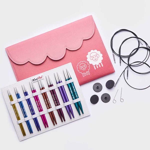 Set med stickspetsar - KnitPro - Zing - 13cm - 3.50-8.00mm - Färgglad