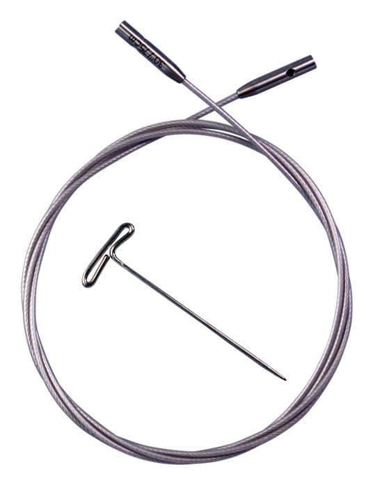 Chiaogoo Strumpinnål - CG7737-S - Twist SWIV360 Stål Silver (liten, 93cm) Utbytbar kabel - 1 set