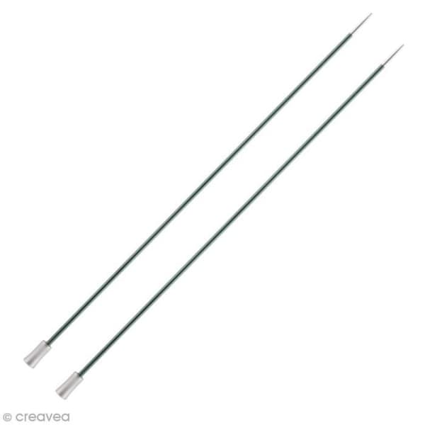Stickor - KNITPRO - 40 cm - 3 mm - Färgad aluminium - Grön