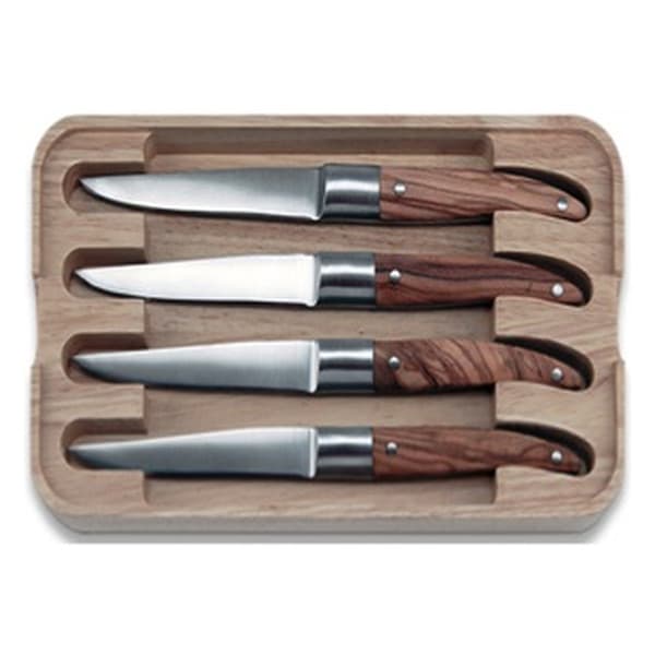 Expression Laguiole 4 Steak knives olive