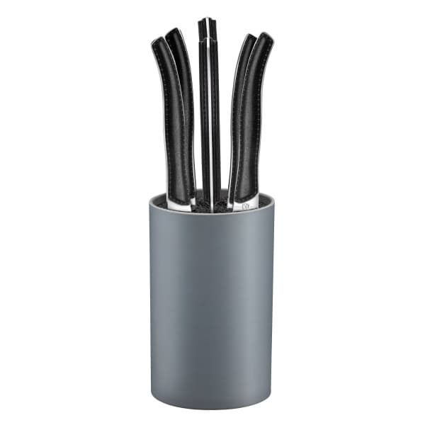 Lou Laguiole Knivset & Block, Svart, 6-pack - Lou Laguiole