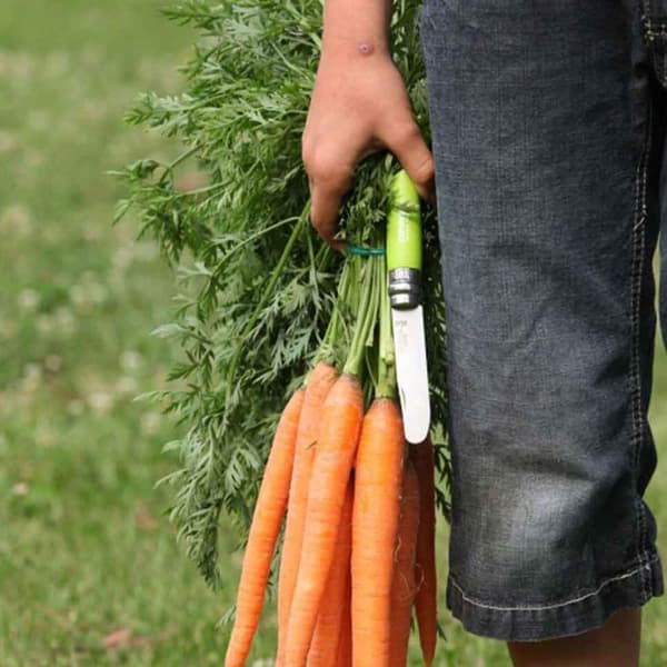 Fickkniv - Opinel - N°7 - Knivblad i rostfritt stål 8 cm - Handtag i bok 10 cm - Barnsäkerhet