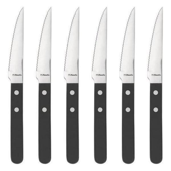 Amefa Pizza/Stek Kniv Set 6-delat Svart