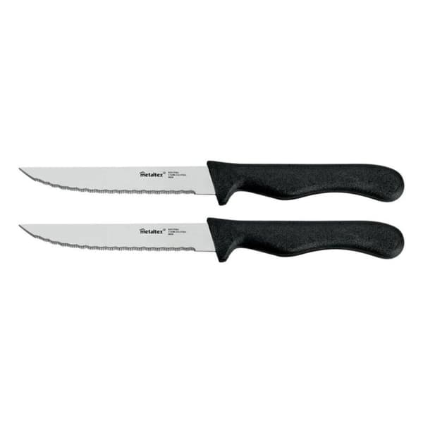 Metaltex Basic Line Steak Knives 2 Styck Rostfritt Stål/Svart