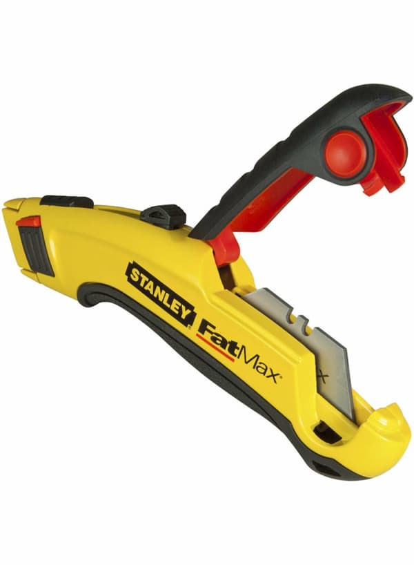 STANLEY KNIV MED TRAPEZOIDAL BLADE FATMAX RB + 5 KARBIDEKNIVE