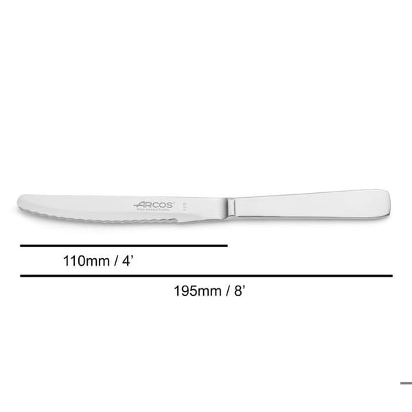 Desserknife - Arcos - 460100 - Rostfritt stål - Klinge 11 cm - Monoblock i låda