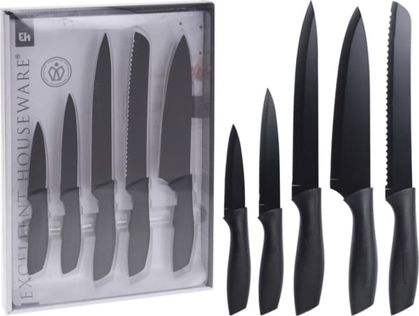 Knivar 5-pack Svarta