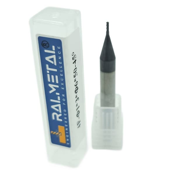 VHM hårdmetalskærer 1 x 6D x 50 mm 4 knive 45 HRC