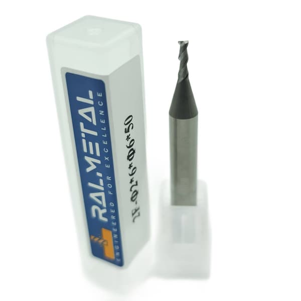 Fræser til aluminium VHM 2 knive 2 x 6 x 6D x 50 mm 45 HRC