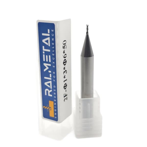 Fræser til aluminium VHM 2 knive 1 x 3 x 6D x 50 mm 45 HRC
