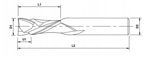 Kompressionsfräs för plywood 3.175 x 22 x 45