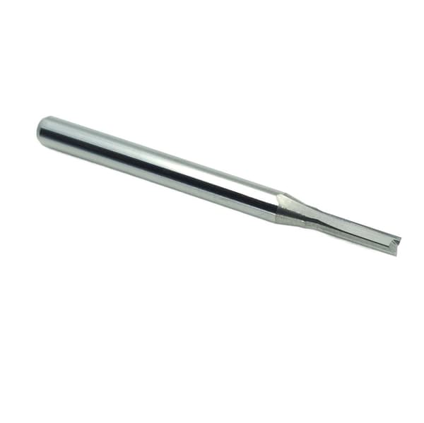 Lige VHM fræser til Styrodur træ 2 x 8 x 3.175 x 38 mm