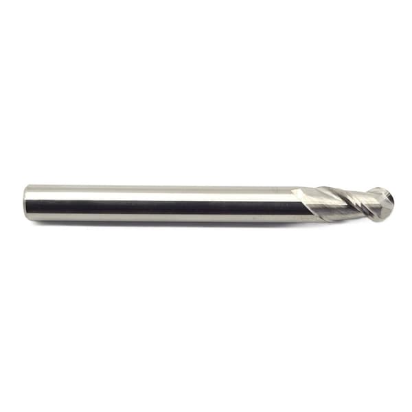 VHM kulskärare för aluminium Fi5 R2,5 x 10 x 50 mm 45 HRC