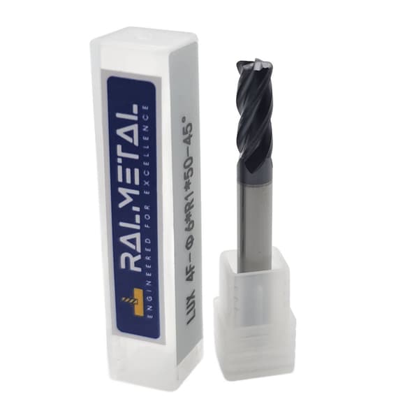 VHM radialskærer Fi6 x R1 x 50 mm - 45 HRC