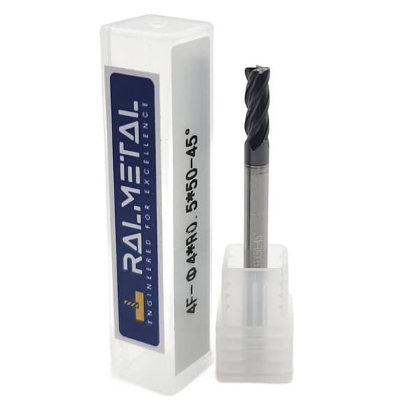 VHM radiaalileikkuri Fi4 x R0,5 x 50 mm - 45 HRC