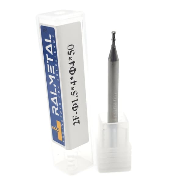 Fræser til ALUMINIUM VHM 2 knive 1,5 x 4D x 50 45 HRC