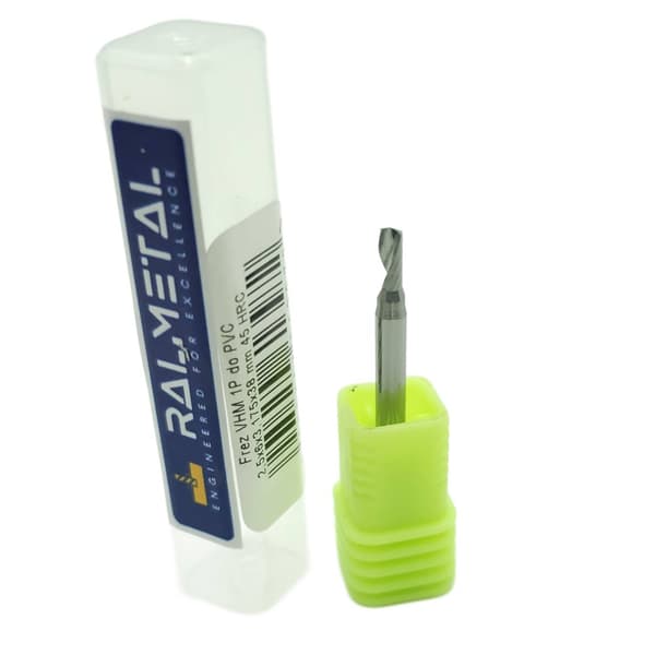 VHM 1P fräs för PVC-trä 2,5 x 6 x 3,175 x 38 mm