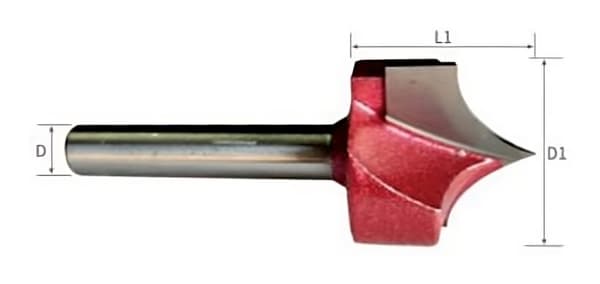 TCT 3D V-formet rundskærer 6 x 10 mm
