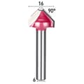 Miniatyrbild 1 av 2: TCT 3D V kniv 90° 6 x 16 mm Snideri