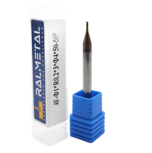 VHM Radialskærer 1 x R0,2 x 4D x 50 mm 55 HRC