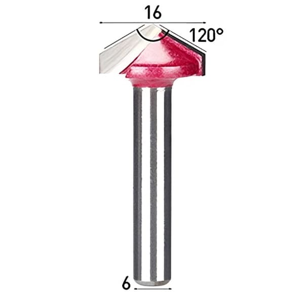 TCT 3D V kniv 120 ° 6 x 16 mm Udskæringsskærer