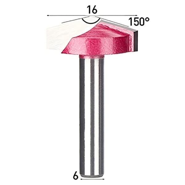 TCT 3D V kniv 150 ° 6 x 16 mm Udskæringsskærer