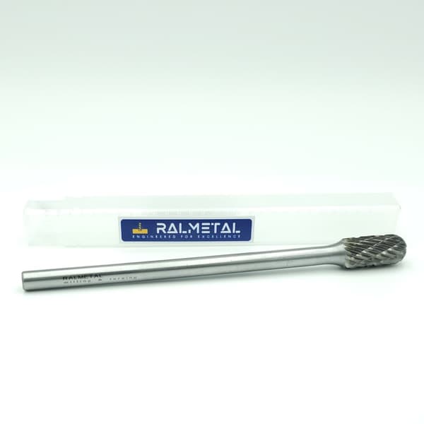 VHM fræser afrundet roterende fil 6 x 10 mm - 60 HRC