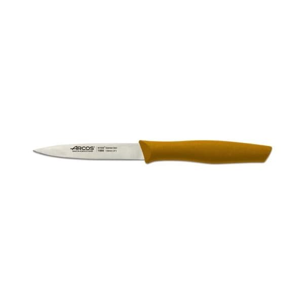 Arcos Nova 188825 bordskniv i Nitrum rostfritt stål och polypropen mango, gul, 11 cm blad med lock och