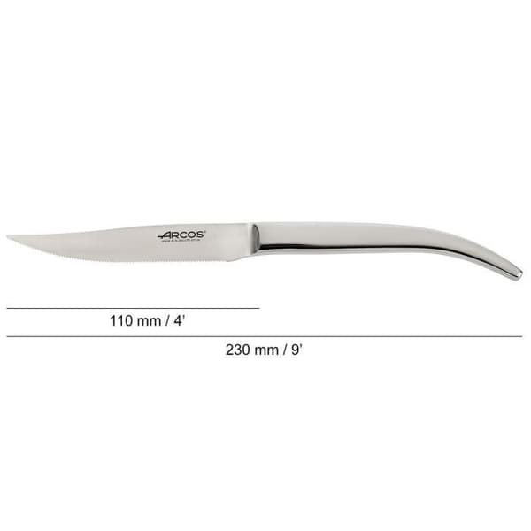 Steakkniv - ARCOS - 110 mm - Rostfritt stål - Monoblock - Tandad kant