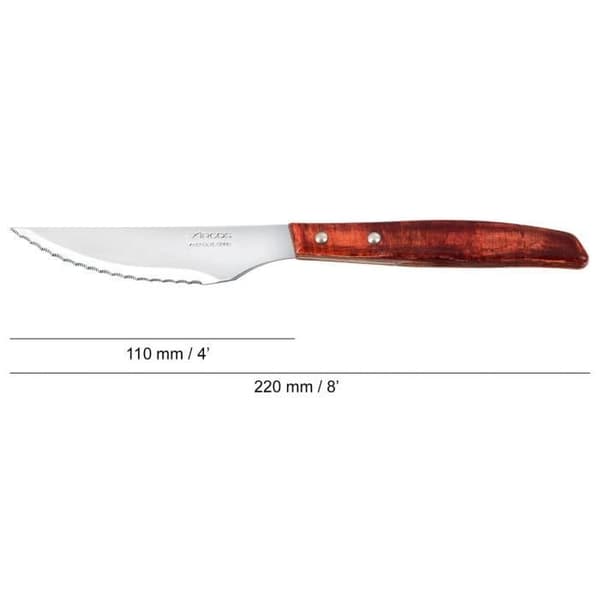 Biffknivar - ARCOS - Skog - 110/220 mm - Rostfritt stål - Komprimerat poppelträ